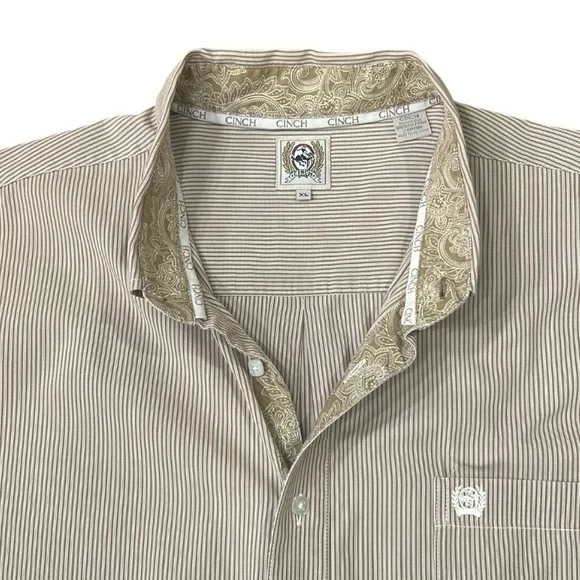 Cinch Mens Size Long Sleeve Button Up Casual Western Shirt Size XL - Picture 9 of 10